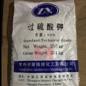過硫酸鉀，K2S2O8